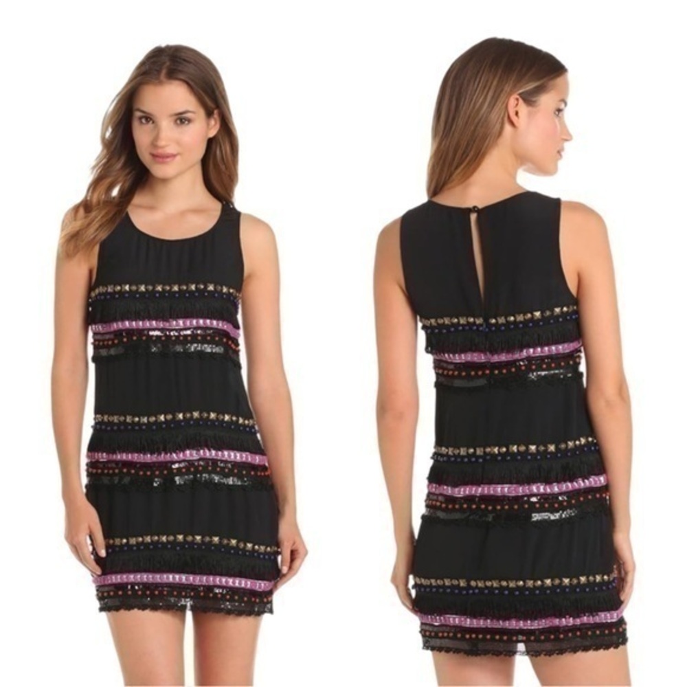 Plenty by Tracy Reese Embellished Crepe Shift Dress